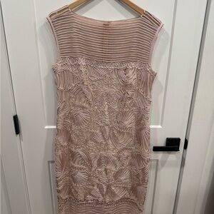 Tadashi Shoji Pink Textured Midi Dress